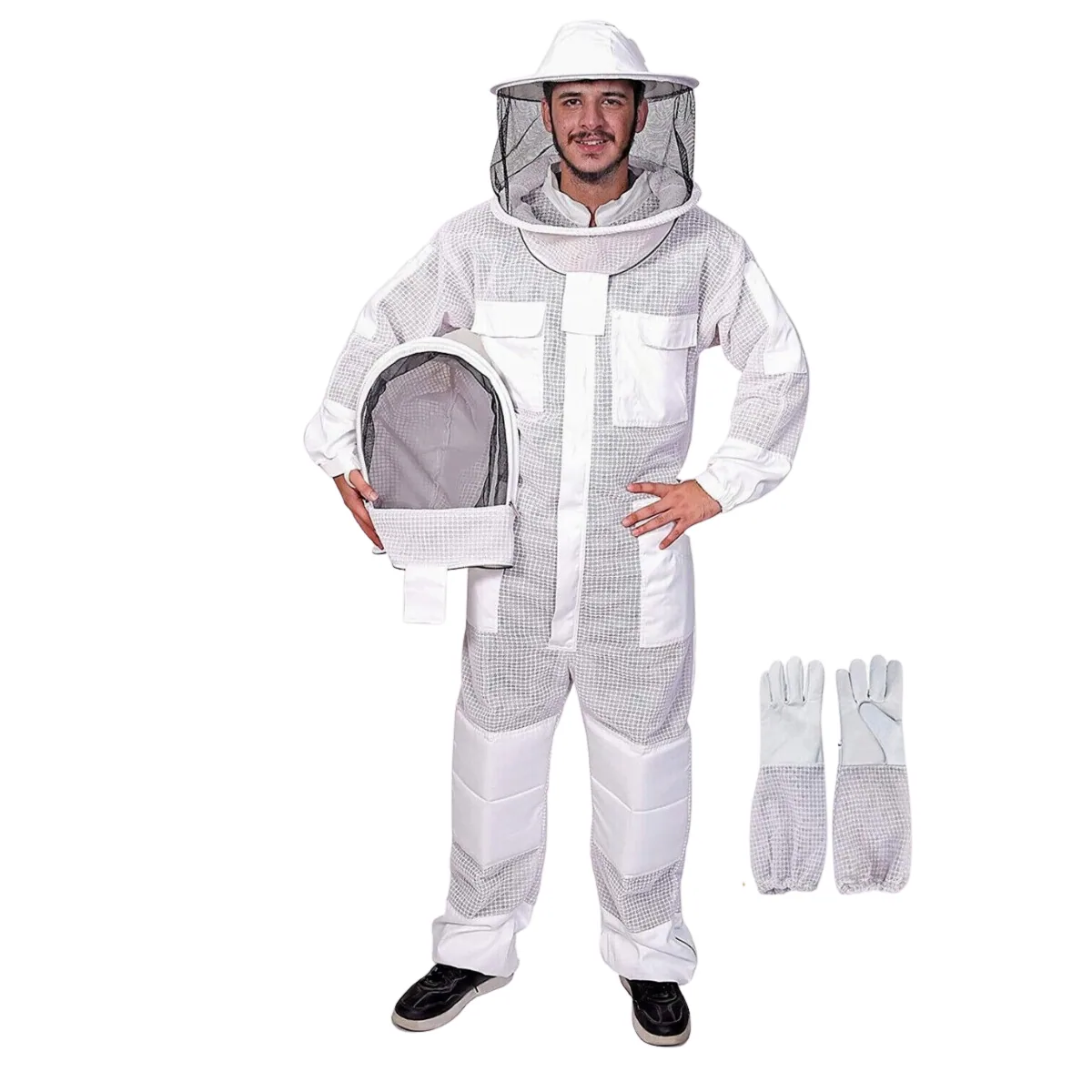 A ventilated bee suit, where the gap between layers is what stops a bee stinging through a bee suit