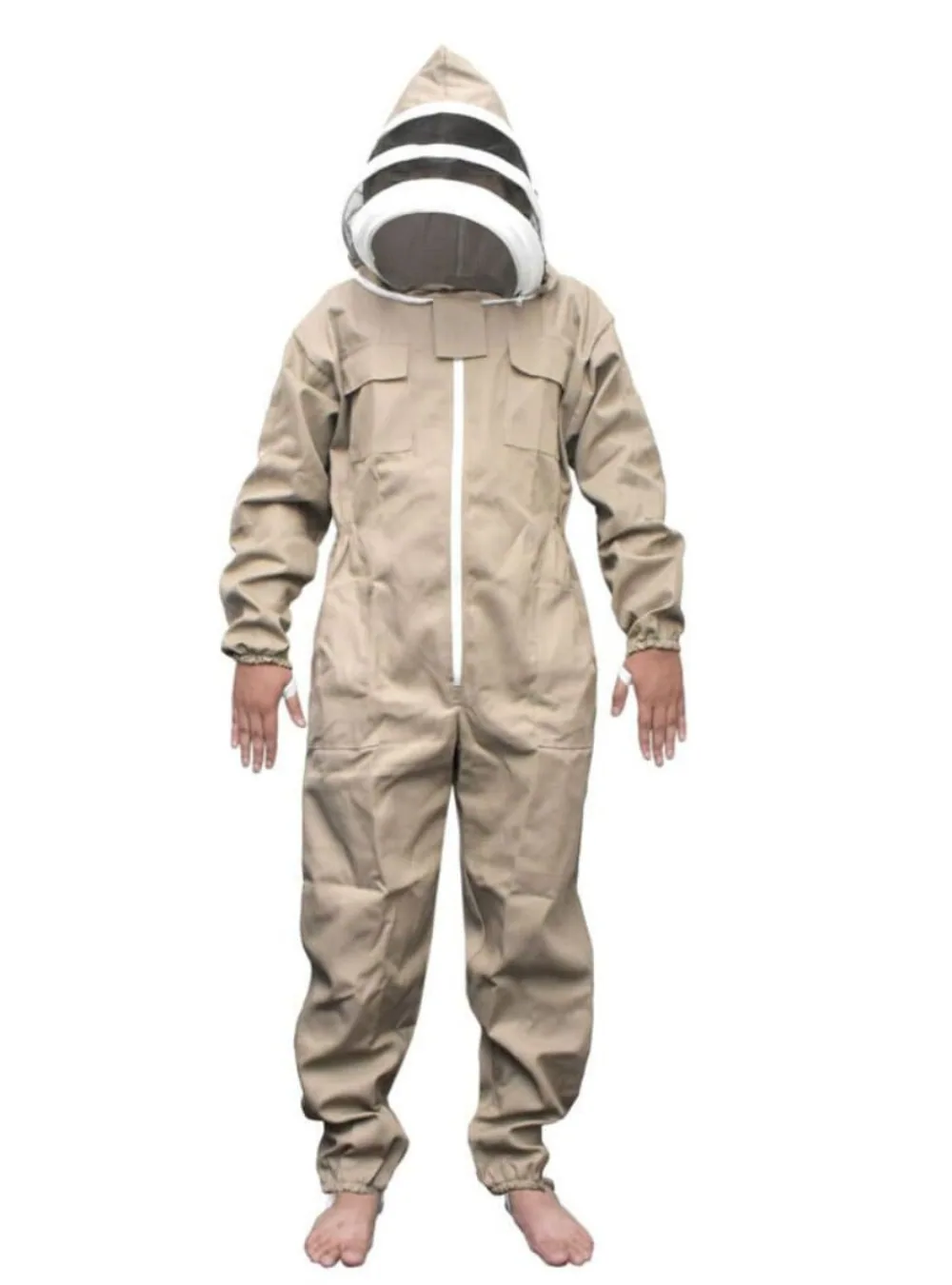 A stock-size polycotton bee suit, cut from a graded pattern rather than to measurements