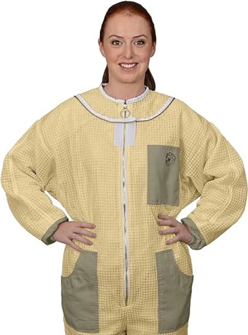 A heavy ventilated suit of the kind worn where the sting load is highest